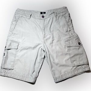 DC Tan Gray Cargo Shorts with Relaxed Fit - almost perfect